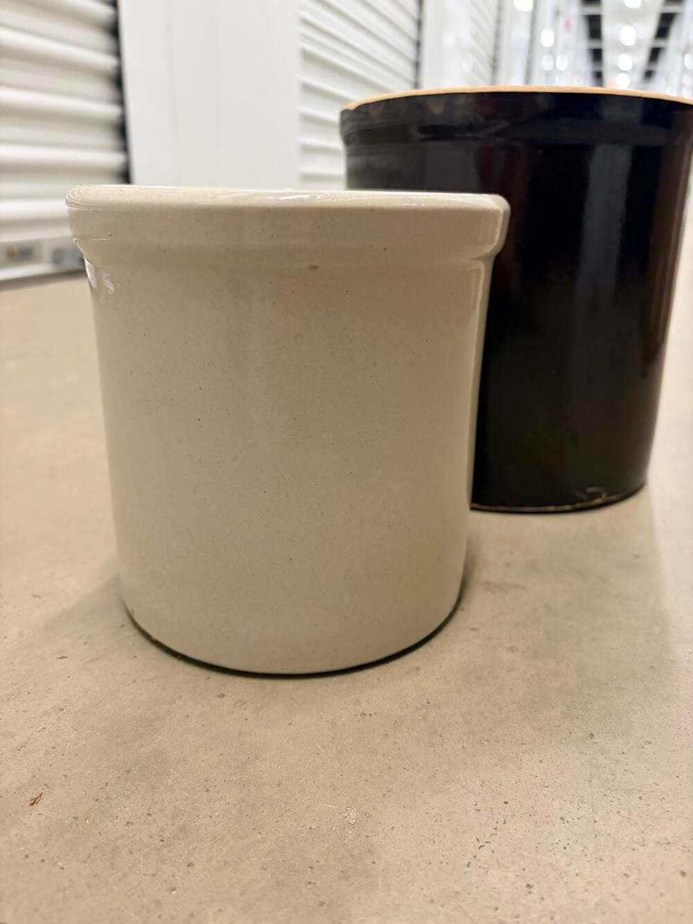 Vintage Robinson Ransbottom Pottery Co. Roseville Stoneware Kitchen Crock
